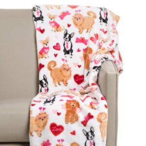 NWT The Human Society of the USA Oversized Valentines Day Dog Throw 60x70